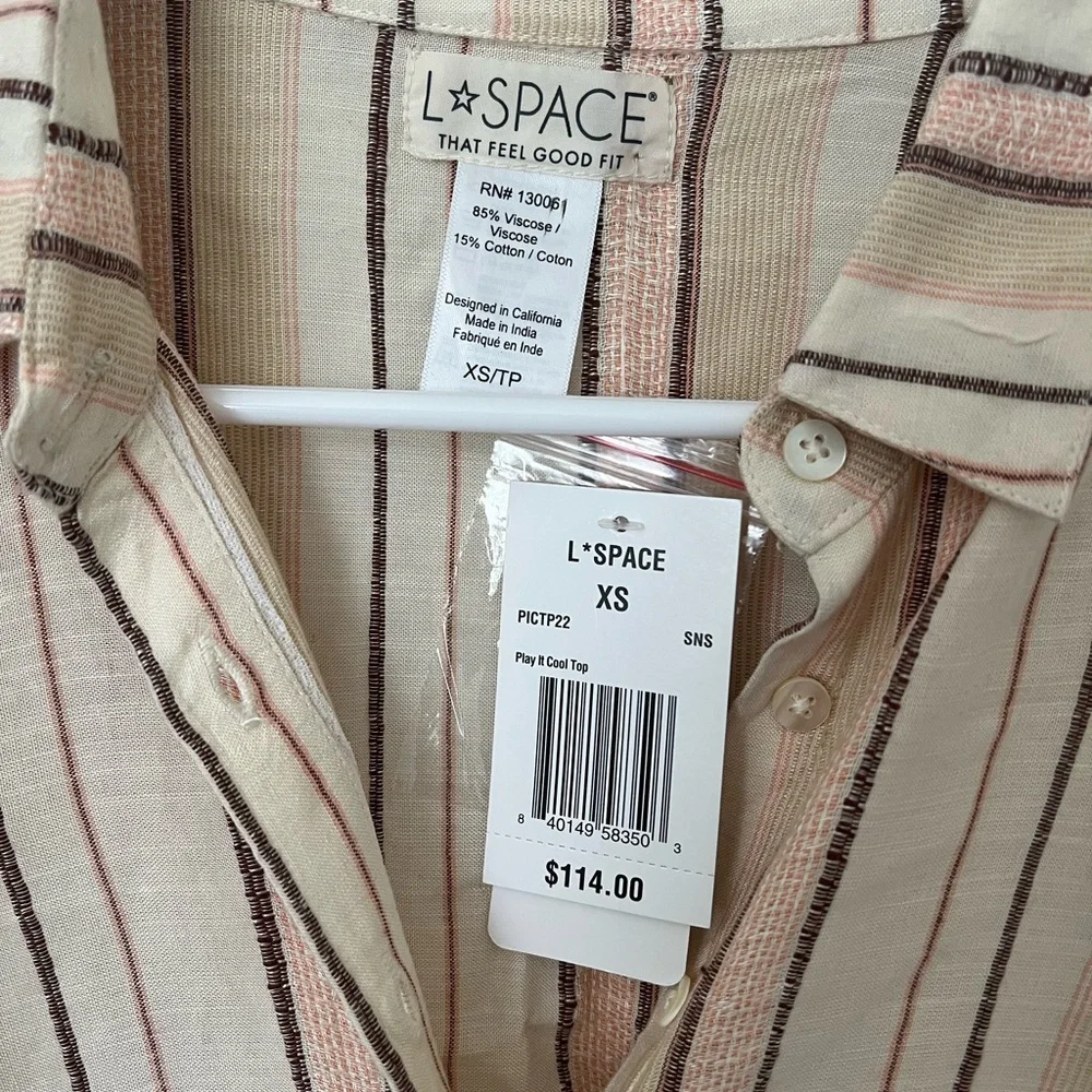 L Space Button Down Crop Top - Picture 5 of 6